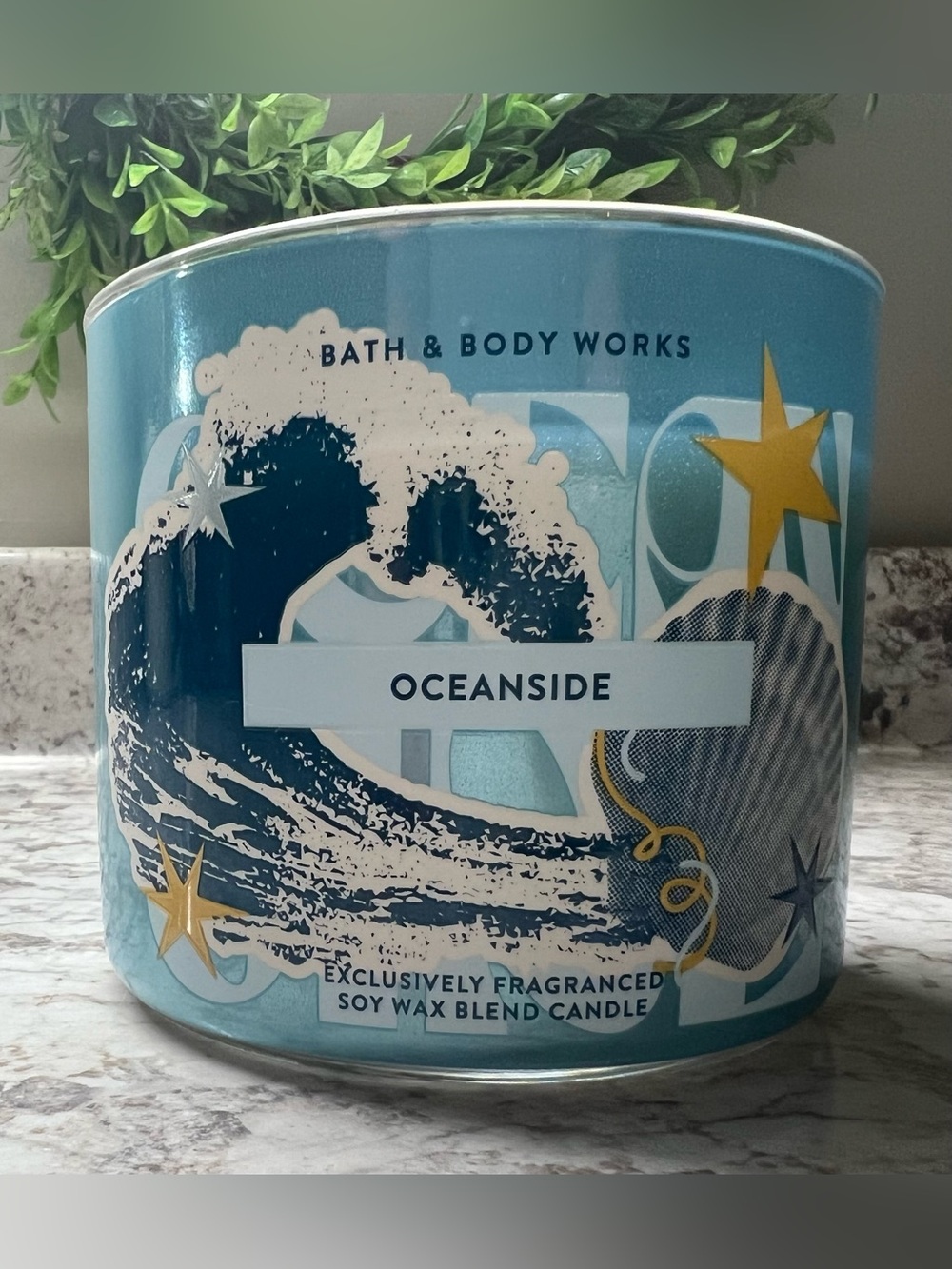 Bath & Body Works 3-Wick candles — NEW Morning Rainstorm and LIKE NEW Oceanside - Picture 9 of 13